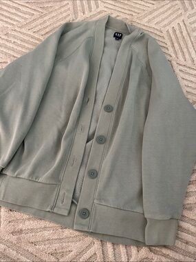 GAP Women's Sage Green Button-Up Jacket